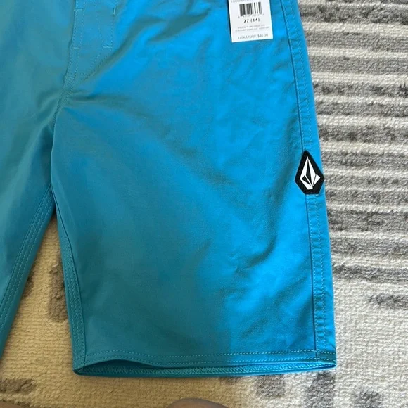 NWT Volcom Boy’s Blue Swim Shorts size 27 - Picture 4 of 5